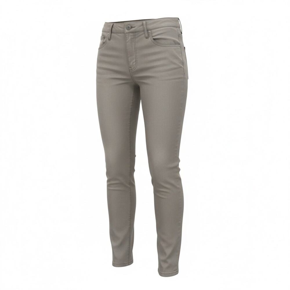 Calvin Klein Womens Skinny-Leg Denim Jeans Stretch Size 8 Gray Solid Y2K